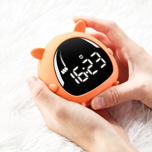 LED Digital Barnklocka med Alarm - Orange
