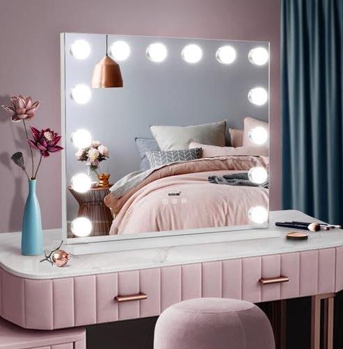 Sminkspegel med dimbar belysning - Makeup Spegel - Vit