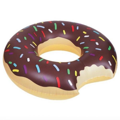 Donut / Chokladmunk Badring - Badmadrass - Brun