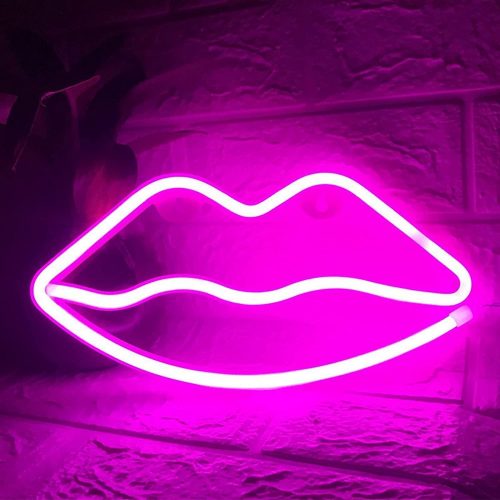 Lips Neon Sign - Rosa